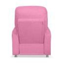 Ver imagem 7 de Poltrona do Papai Confortável Suede Rose Sistema Encosto Reclinável e Inclinável Mecanismo Manual