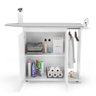 Tábua de Passar Roupa Top 02 Portas com Suporte para Ferro e Cabideiro Branco - Desk Design - 7