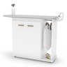 Tábua de Passar Roupa Top 02 Portas com Suporte para Ferro e Cabideiro Branco - Desk Design - 1