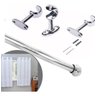 Kit Varão Completo Simples 3 Metros 28mm e Suporte em Metal Decoribitinga Varão Varão para Cortina V - 1