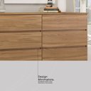 Ver imagem 5 de Cômoda Sintra 8 Gavetas com Pés Amêndola Touch - Demobile