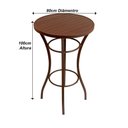 Ver imagem 2 de Mesa Bistrô Tampo Ripado Alumínio Ripado Balcão Cozinha Área Trama Original