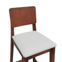 Ver imagem 6 de Banqueta Lyon em Madeira com Encosto Anatômico e Assento Estofado com 68cm Altura - Amêndoa Corano B