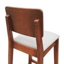 Ver mais imagens de Banqueta Lyon em Madeira com Encosto Anatômico e Assento Estofado com 68cm Altura - Amêndoa Corano B