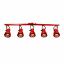 Ver imagem 1 de Spot Trilho Light Aluminio Teto e27 5 Luzes Lumini Lab - Vermelho Brilhante