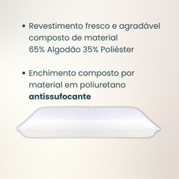 Kit 2 Travesseiros Percal Nasa Baby Antissufocante 30x40cm - 4