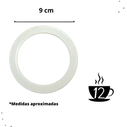 Kit Reparo Cafeteira Italiana 12 Xícaras Funil Filtro Borracha Ke Home - 2