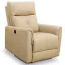 Ver imagem 5 de Poltrona Retrátil Reclinável Elétrica para Sala Living Sillon L06 Couro Bege - Lyam Decor