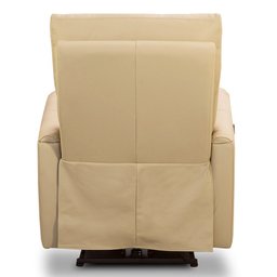 Poltrona Retrátil Reclinável Elétrica para Sala Living Sillon L06 Couro Bege - Lyam Decor - 11
