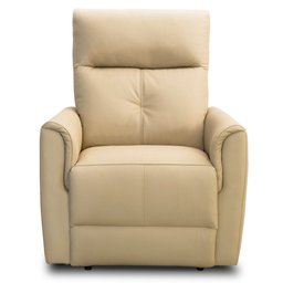 Poltrona Retrátil Reclinável Elétrica para Sala Living Sillon L06 Couro Bege - Lyam Decor - 2
