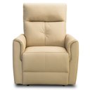 Ver imagem 2 de Poltrona Retrátil Reclinável Elétrica para Sala Living Sillon L06 Couro Bege - Lyam Decor