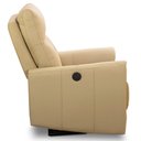 Ver imagem 6 de Poltrona Retrátil Reclinável Elétrica para Sala Living Sillon L06 Couro Bege - Lyam Decor