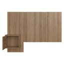 Ver imagem 1 de Cabeceira Solteiro com Mesa de Cabeceira 122cm Multimóveis Cr35453 Mel