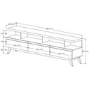 Ver imagem 3 de Rack com Painel para TV até 72 Polegadas MDF 180CMX195CM Pés em Madeira Maciça Vivare
