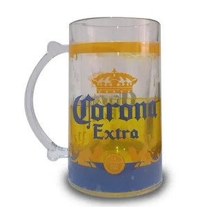 Caneca Corona Extra 450 ml Com Gel Congelante - ACRILICO