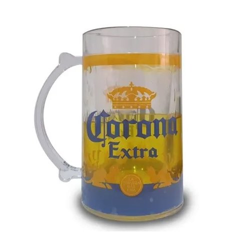 Caneca Corona Extra 450 ml Com Gel Congelante - ACRILICO