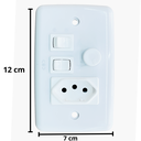 Ver imagem 2 de Chave Controle Ventilador de Teto Rotativo com Tomada Bivolt
