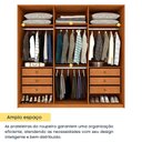 Ver mais imagens de Guarda-Roupa Casal com 6 Portas e 6 Gavetas 201cm Multimóveis CR35494 Cinamomo