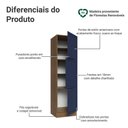 Ver imagem 3 de Paneleiro 60 Cm 3 Portas Vik Madesa Rustic/azul