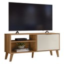 Ver imagem 1 de Rack Bancada para Tv 50 Pol 120cm Roby Nature/off Z49 - Mpozenato