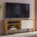 Ver imagem 2 de Rack Bancada para Tv 50 Pol 120cm Roby Nature/off Z49 - Mpozenato