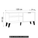 Ver imagem 4 de Rack Bancada para Tv 50 Pol 120cm Roby Nature/off Z49 - Mpozenato