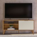 Ver imagem 6 de Rack Bancada para Tv 50 Pol 120cm Roby Nature/off Z49 - Mpozenato