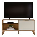 Ver imagem 5 de Rack Bancada para Tv 50 Pol 120cm Roby Nature/off Z49 - Mpozenato