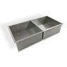 Cuba Dupla para cozinha moderna quadrada inox304 inoxidável AJL CUBA DUPLA QUADRADA INOX - 4