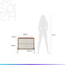 Ver imagem 4 de Mesa de Cabeceira 2 Gavetas Jasper 64 Cm - Off White Fosco C/ Canella - Champanhe