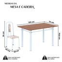 Ver imagem 3 de Conjunto Sala de Jantar com 4 Cadeiras Lívia Branco/Bege