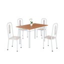 Ver imagem 2 de Conjunto Sala de Jantar com 4 Cadeiras Lívia Branco/Bege