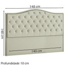 Ver imagem 4 de Cabeceira Casal 140 cm Vien Linho SL 76 Peer