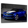 Quadro Decorativo em Tela Sala Quarto Oficina Camaro Azul - 1