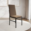 Ver imagem 1 de Cadeira de Jantar Estofada Mônaco Premium para Mesa Sala de Jantar Cozinha Conforto - Marrom