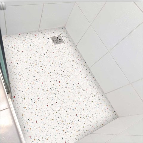 Piso vinil antiderrapante para box granilite rosado - 1,20 x 1,50 metros