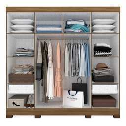 Guarda Roupa Casal Liz 8 Portas 2 Gavetas Boreal/off Premium - M.a Boreal/off Premium - 3