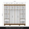Guarda Roupa Casal Liz 8 Portas 2 Gavetas Boreal/off Premium - M.a Boreal/off Premium - 9