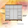 Guarda Roupa Casal Liz 8 Portas 2 Gavetas Boreal/off Premium - M.a Boreal/off Premium - 6