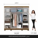 Ver imagem 7 de Guarda Roupa Casal Liz 8 Portas 2 Gavetas Boreal/off Premium - M.a Boreal/off Premium