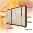 Ver imagem 5 de Guarda Roupa Casal Liz 8 Portas 2 Gavetas Boreal/off Premium - M.a Boreal/off Premium