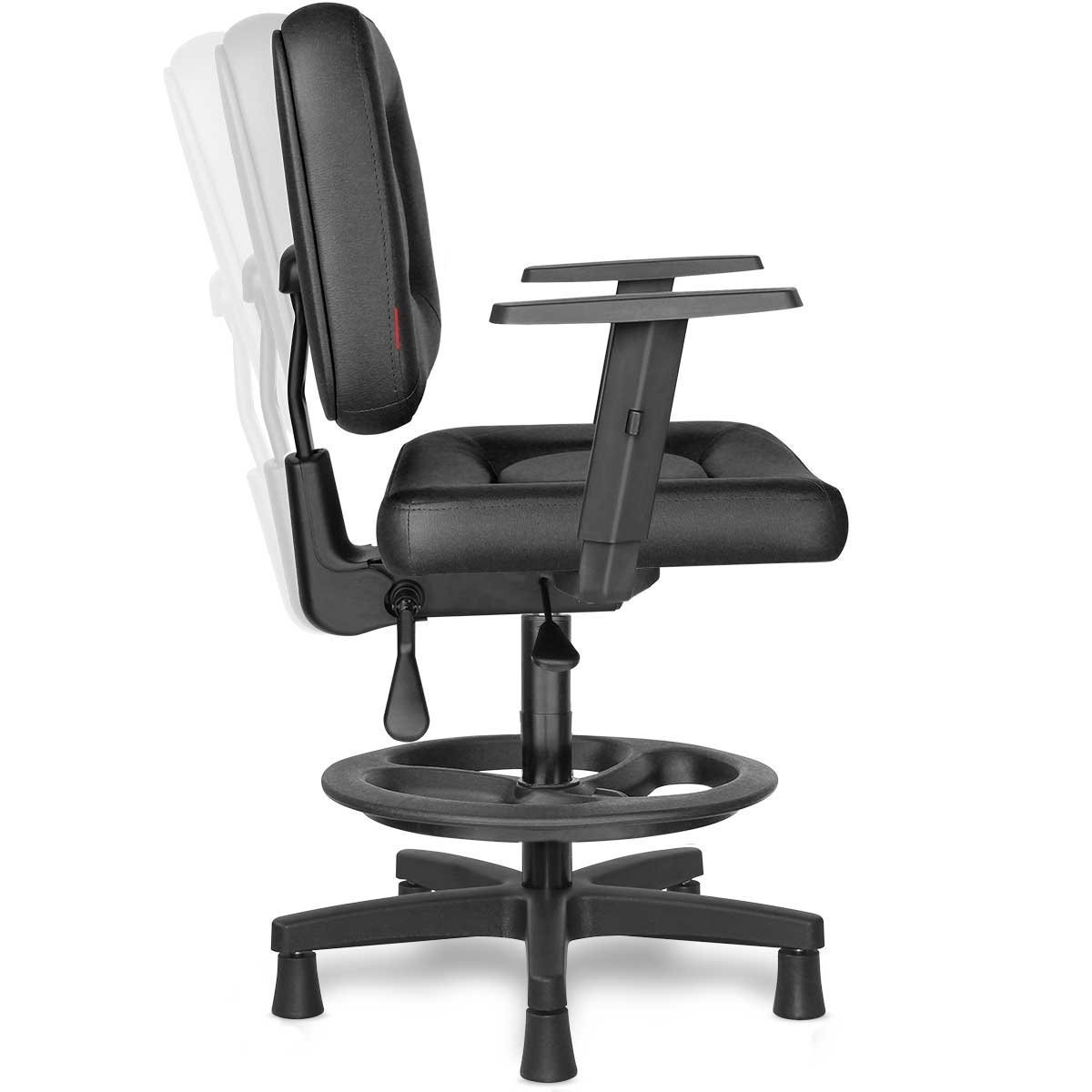 Cadeira Caixa Alta Executiva Ergonômica Siena Preta Cb 1474 Cadeira Brasil - 2