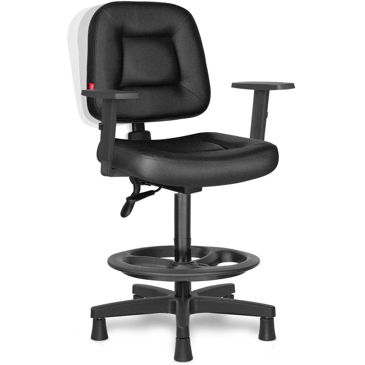 Cadeira Caixa Alta Executiva Ergonômica Siena Preta Cb 1474 Cadeira Brasil