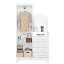 Ver imagem 3 de Guarda Roupa Casal Porto de Siena 2 Portas de Bater 4 Gavetas Espelho Branco Albatroz Móveis