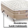 Cama Box Casal + Colchão Casal Silver Star Air com Mola Pocket Castor 71x138x188cm Branco e Bege - 3
