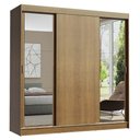 Ver imagem 3 de Guarda-roupa Casal Madesa Reno 3 Portas de Correr com Espelhos