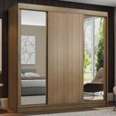 Ver imagem 1 de Guarda-roupa Casal Madesa Reno 3 Portas de Correr com Espelhos