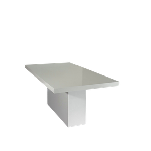Mesa de Jantar Mdf Laminado Laca Auto Brilho 180x90cm - Branca (somente Mesa)
