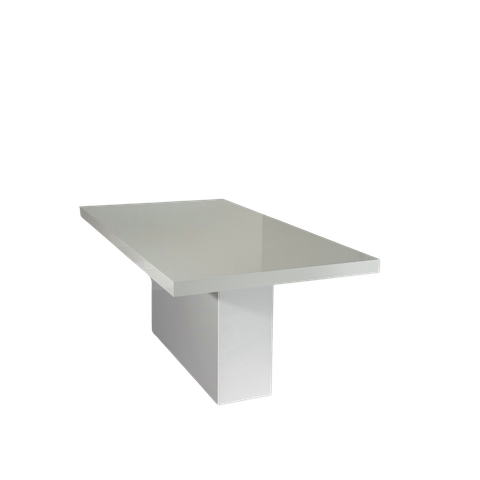 Mesa de Jantar MDF Laminado Laca Auto Brilho 180x90cm - Branca (Somente Mesa)