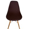 Kit 4 Capa de Cadeira Charles Eames Eiffel Pé Palito Malha Lisa:marrom - 3